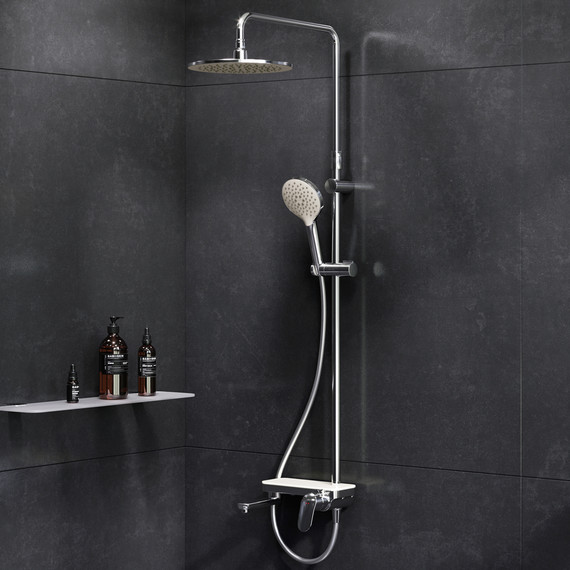 Душевая стойка Am.Pm Like F0780700, Цвет производителя: хром - фото, картинка 2 Душевая стойка Am.Pm Like F0780700, Цвет производителя: хром - фото 2