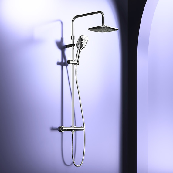 Душевая система с термостатом Damixa Option DX218092000, белый - фото 5