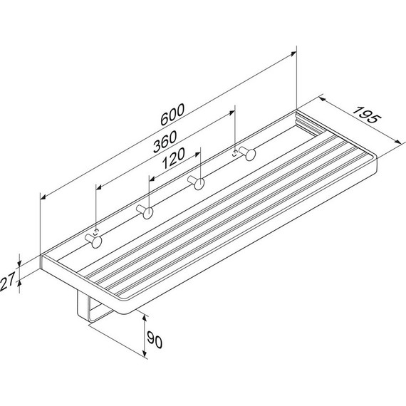 Полка для полотенец Damixa Jupiter DA7737700, цвет чёрный - фото 6