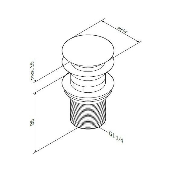 Донный клапан Am.Pm F0700164 - фото, картинка 3 Донный клапан Am.Pm F0700164 - фото 3