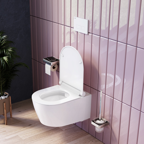 Унитаз подвесной безободковый Damixa Jupiter DX77C1700SC с тонкой крышкой микролифт - фото 5