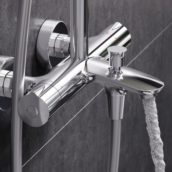 Душевая стойка с термостатом Am.Pm Like F0780564, Цвет производителя: хром - фото, картинка 5 Душевая стойка с термостатом Am.Pm Like F0780564, Цвет производителя: хром - фото 5