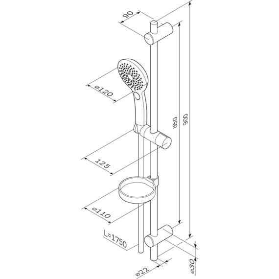 Душевой гарнитур Am.Pm Inspire V2.0 F0150A000 - фото 8