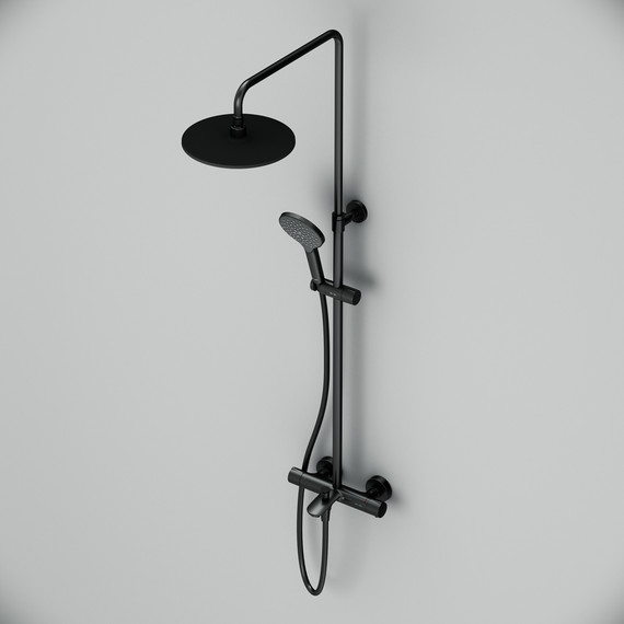 Душевая стойка c термостатом Am.Pm Like F0780522, черный, Цвет производителя: чёрный - фото 5