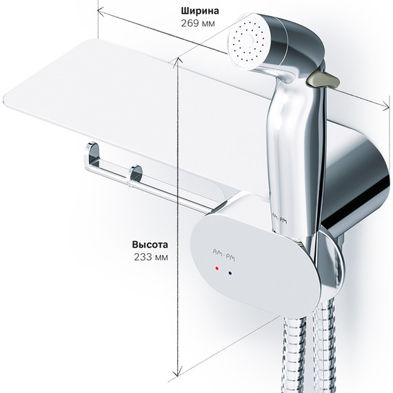 Набор для гигиенического душа Am.Pm Like F0202600 - фото, картинка 10 Набор для гигиенического душа Am.Pm Like F0202600 - фото 10