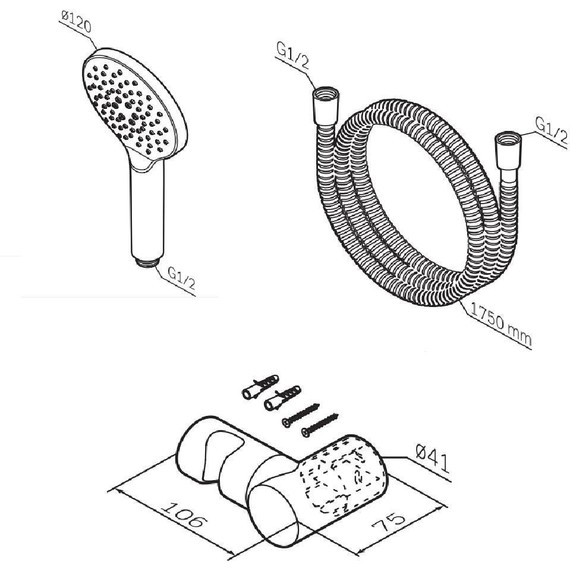 Душевой гарнитур Am.Pm Like F0118000 - фото 4