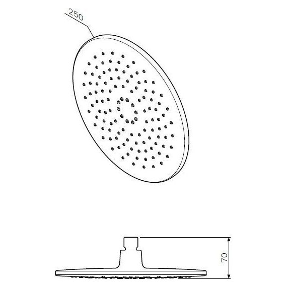 Верхний душ Am.Pm Like 250х250 мм F0580000 - фото 4