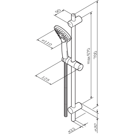 Душевой гарнитур AM.PM Gem F0190000 - фото 8