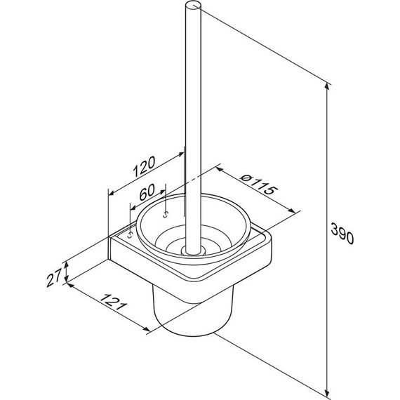 Ершик для унитаза Damixa Jupiter DA7733300, цвет чёрный - фото 6