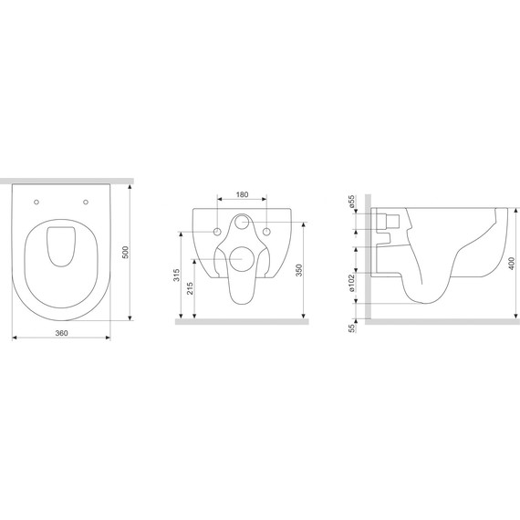 Унитаз подвесной безободковый Damixa Scandinavian Pure DX36C1701SC с тонкой крышкой микролифт - фото 6