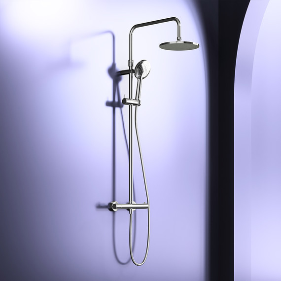 Душевая стойка с термостатом Damixa Option DX218091000 - фото, картинка 5 Душевая стойка с термостатом Damixa Option DX218091000 - фото 5