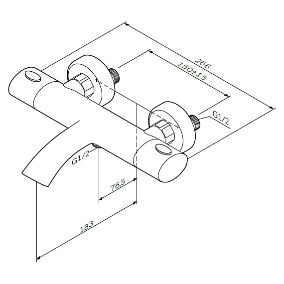 Смеситель для ванны с термостатом Am.Pm Sense F7550064 - фото 9