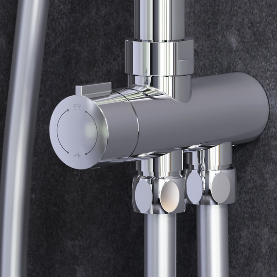 Душевая стойка Am.Pm Gem F0790000, Цвет производителя: хром - фото, картинка 4 Душевая стойка Am.Pm Gem F0790000, Цвет производителя: хром - фото 4