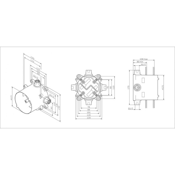 Скрытая часть Am.Pm MultiDock F100100 - фото 3