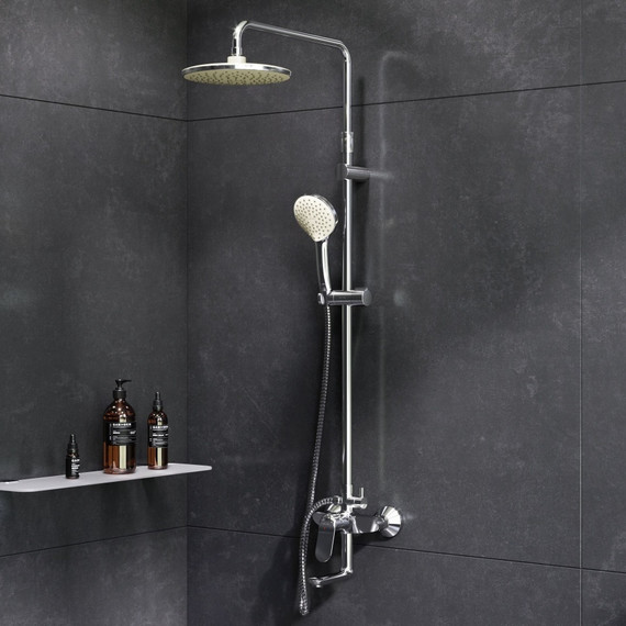 Душевая стойка Am.Pm Sunny F0785C900, Цвет производителя: хром - фото, картинка 2 Душевая стойка Am.Pm Sunny F0785C900, Цвет производителя: хром - фото 2