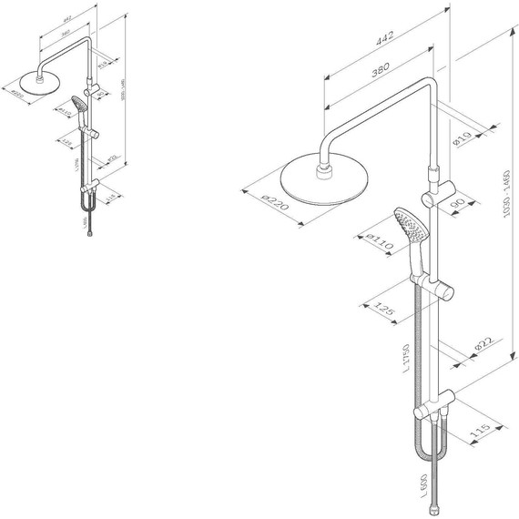 Душевая стойка Am.Pm Gem F0790000, Цвет производителя: хром - фото, картинка 15 Душевая стойка Am.Pm Gem F0790000, Цвет производителя: хром - фото 15