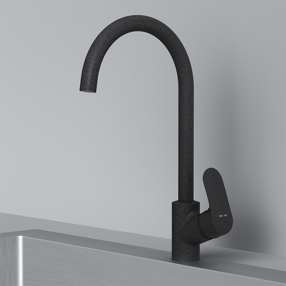 Смеситель для кухни Am.Pm Like F8007122, элегантный черный, Цвет производителя: чёрный - фото 4