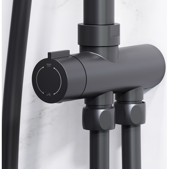 Душевая стойка Am.Pm Gem F0790022, черный, Цвет производителя: чёрный - фото 4