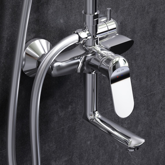 Душевая стойка Am.Pm Sunny F0785C900, Цвет производителя: хром - фото, картинка 5 Душевая стойка Am.Pm Sunny F0785C900, Цвет производителя: хром - фото 5