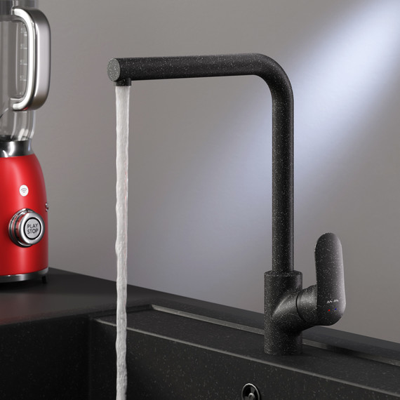 Смеситель для кухни Like F8005022, черный, Цвет производителя: чёрный - фото 3