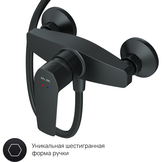 Душевая стойка Am.Pm Gem F42890A24, чёрный - фото 12