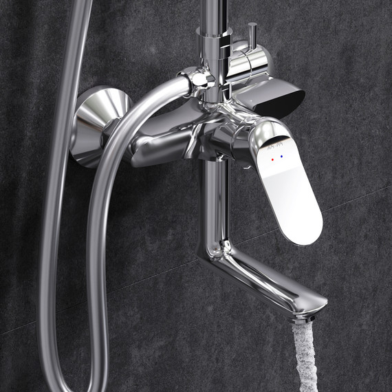 Душевая стойка Am.Pm Sunny F0785C900, Цвет производителя: хром - фото, картинка 6 Душевая стойка Am.Pm Sunny F0785C900, Цвет производителя: хром - фото 6