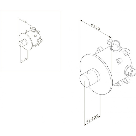 Термостат для душа Am.Pm Like F8075500 - фото 13