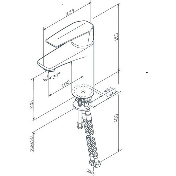 Смеситель для раковины Am.Pm Gem F90A02100, Цвет производителя: хром - фото, картинка 12 Смеситель для раковины Am.Pm Gem F90A02100, Цвет производителя: хром - фото 12