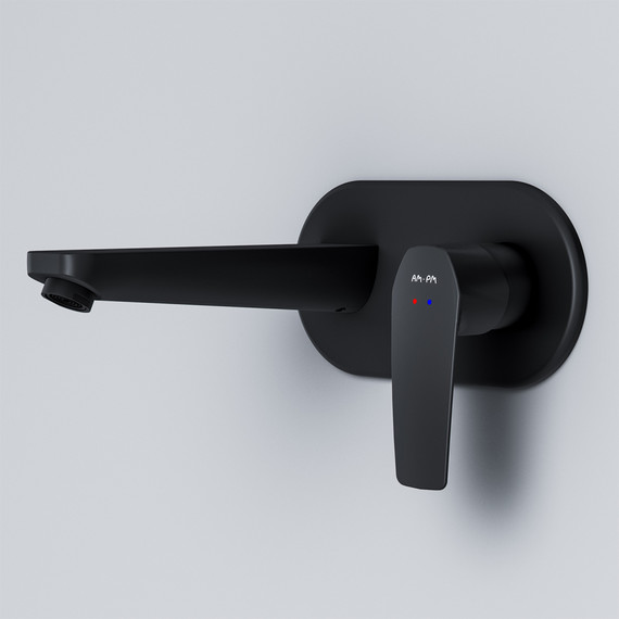 Смеситель для раковины настенный Am.Pm Gem F90A72222, чёрный, Цвет производителя: чёрный - фото 5