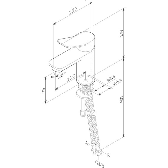 Смеситель для раковины Am.Pm X-Joy F85A02133, Цвет производителя: белый - фото, картинка 12 Смеситель для раковины Am.Pm X-Joy F85A02133, Цвет производителя: белый - фото 12