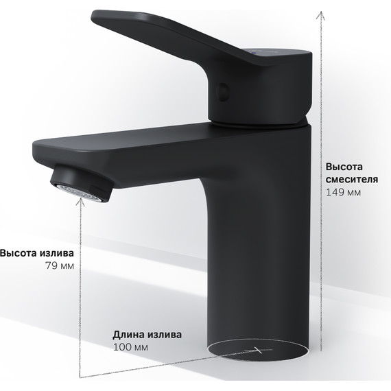 Смеситель для раковины Am.Pm X-Joy F85A02122, черный, Цвет производителя: чёрный - фото, картинка 9 Смеситель для раковины Am.Pm X-Joy F85A02122, черный, Цвет производителя: чёрный - фото 9