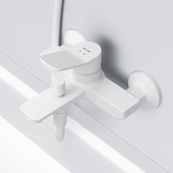 Смеситель для ванны Am.Pm X-Joy F85A10033, белый, Цвет производителя: белый - фото, картинка 4 Смеситель для ванны Am.Pm X-Joy F85A10033, белый, Цвет производителя: белый - фото 4