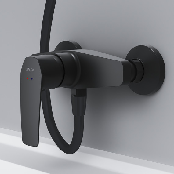 Смеситель для душа Am.Pm Gem F90A20022, черный, Цвет производителя: чёрный - фото 4