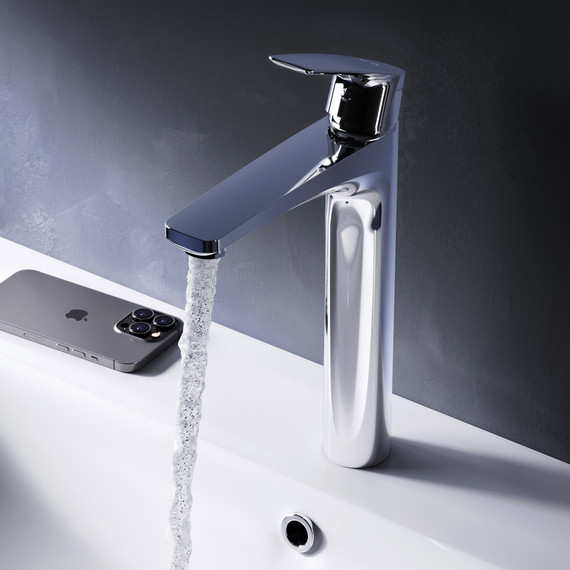 Смеситель для раковины высокий Am.Pm Gem F90A92000, Цвет производителя: хром - фото, картинка 3 Смеситель для раковины высокий Am.Pm Gem F90A92000, Цвет производителя: хром - фото 3