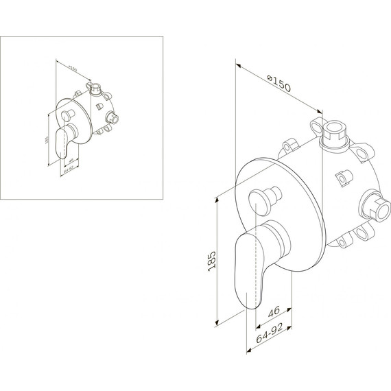 Смеситель для ванны Am.Pm Like F8085000 - фото 13