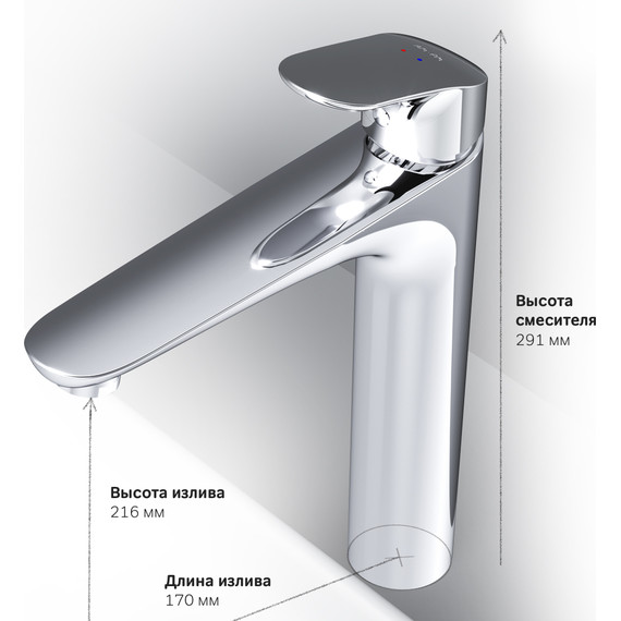 Смеситель для раковины высокий Am.Pm Like F8092000 - фото 9