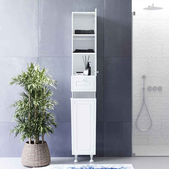 Пенал напольный RedBlu by Damixa Palace One 30 см M41CSR0303WG, белый - фото 3