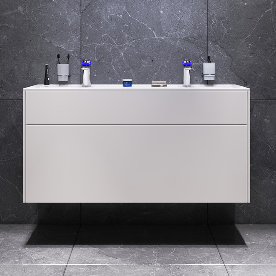 Тумба подвесная с раковиной Am.Pm Inspire 2.0 120 см M50AFHX1203WM, белый матовый - фото 2