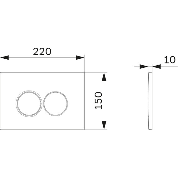 ​Кнопка смыва Am.Pm ProC L I070138, черный матовый - фото 3