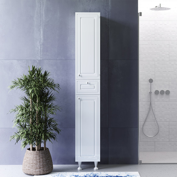 Пенал напольный RedBlu by Damixa Palace One 30 см M41CSR0303WG, белый - фото 2