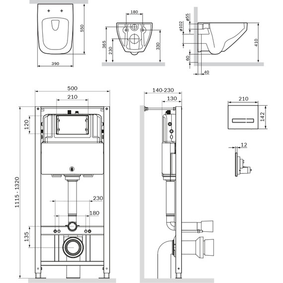 Инсталляция с подвесным унитазом Am.Pm Inspire V2.0 FlashClean IS450A38.50A1700 - фото 9