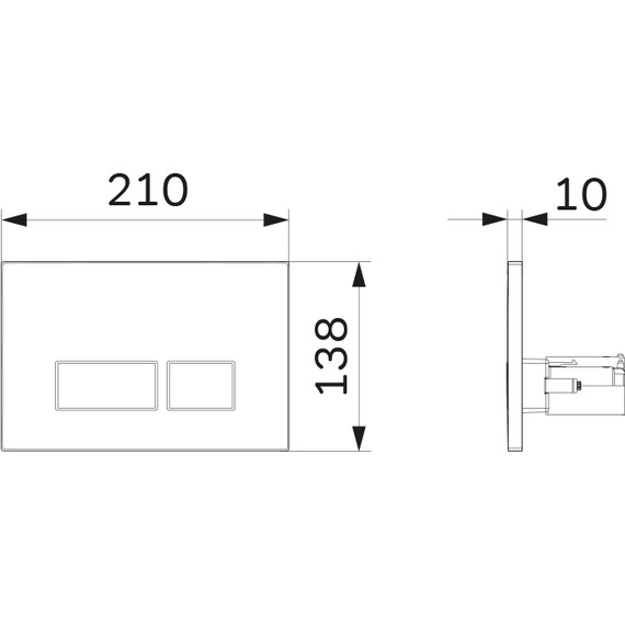 ​Кнопка смыва Am.Pm Pro S I047031, никель матовый - фото 3