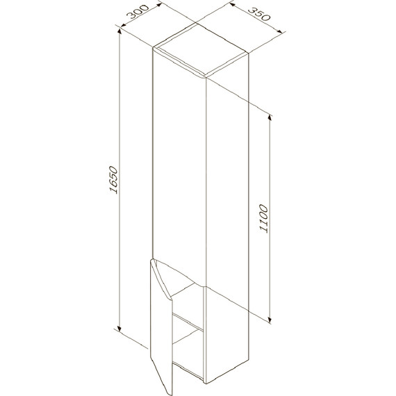 Пенал подвесной Am.Pm Like R 35 см M80CHR0356WG, белый глянцевый - фото, картинка 8 Пенал подвесной Am.Pm Like R 35 см M80CHR0356WG, белый глянцевый - фото 8