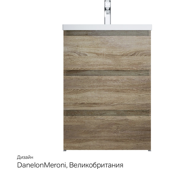 Тумба напольная с раковиной Am.Pm Gem S 60 см M91FSX0602OF, светлый дуб, Цвет фасада: светлое дерево - фото 10