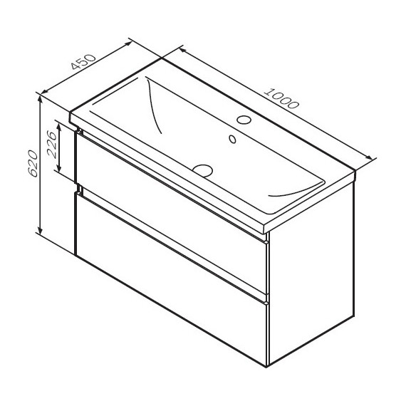 Тумба подвесная с раковиной Am.Pm X-Joy 100 см M85AFHX1002WG, белый глянцевый, Цвет фасада: белый - фото, картинка 16 Тумба подвесная с раковиной Am.Pm X-Joy 100 см M85AFHX1002WG, белый глянцевый, Цвет фасада: белый - фото 16