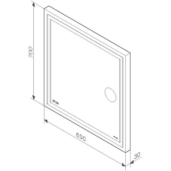 Зеркало Am.Pm Gem 65 см M91AMOX0653WG - фото, картинка 7 Зеркало Am.Pm Gem 65 см M91AMOX0653WG - фото 7