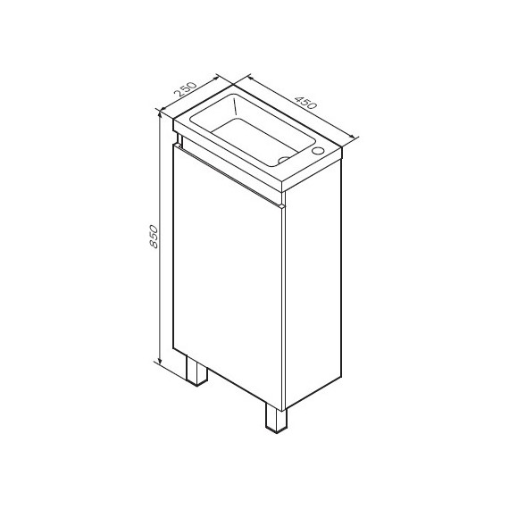Тумба напольная с раковиной Am.Pm X-Joy 45 см M85AFSX0451WG, белый глянцевый - фото, картинка 13 Тумба напольная с раковиной Am.Pm X-Joy 45 см M85AFSX0451WG, белый глянцевый - фото 13