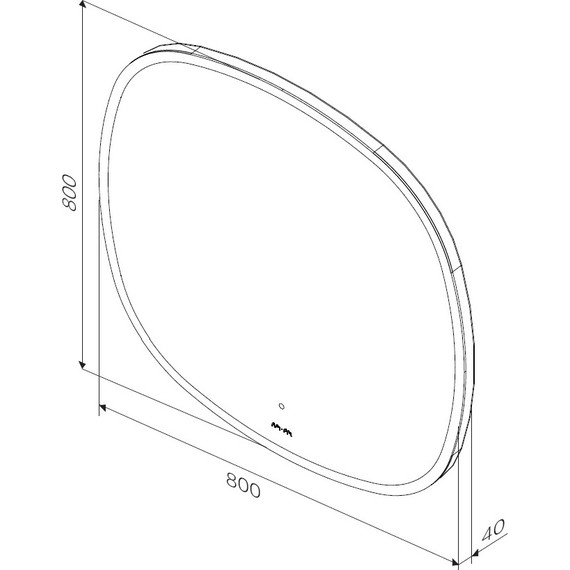 Зеркало Am.Pm 80 см M8FMOX0801WGS - фото 6