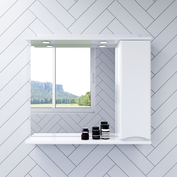 Зеркало-шкаф Am.Pm Like 65 см M80MPR0651WG, белый глянцевый - фото 2