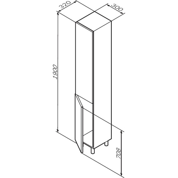 Пенал напольный Am.Pm Gem 30 L M90CSL0306WG, белый глянцевый - фото 7